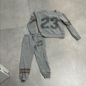 Kids Gray Sweatshirt and Jogger Set